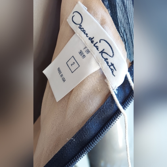 *$5,700 OSCAR DE LA RENTA GORGEOUS SILK Crystal bead estab runway dress US M - Picture 11 of 14